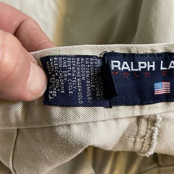 Ralp Lauren Sport Shorts Beige Wide Leg Flare Pony Logo Womens sz 12 EUC - Picture 4 of 11